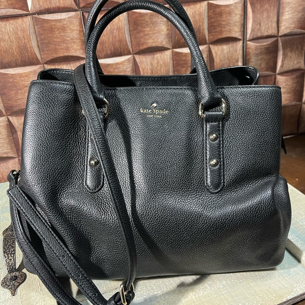 Kate Spade Black Pebbled Leather Satchel